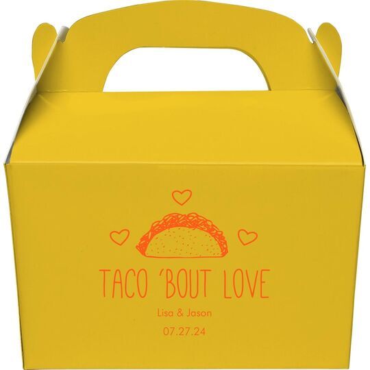 Taco Bout Love Gable Favor Boxes